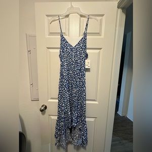 Pacific Vibes Dress Summer Beachy Floral Size, XL,NWT. Blue White.